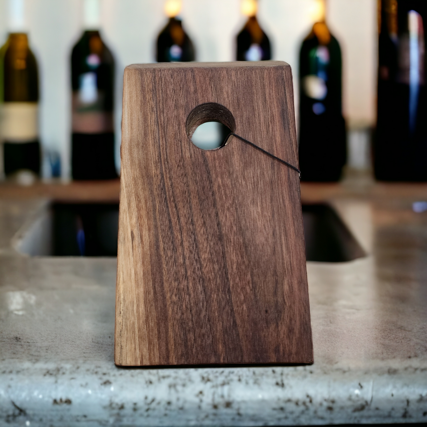 Walnut Wine Bottle Holder