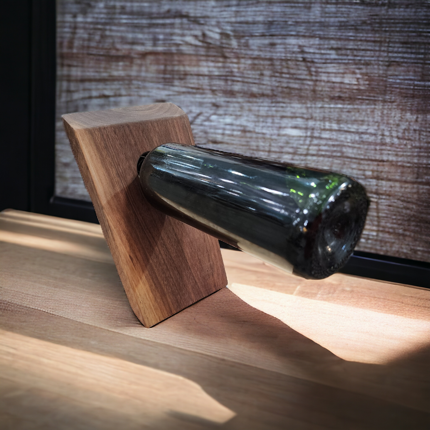 Walnut Wine Bottle Holder